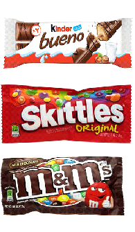 kinder beuno, skittles, mms kinder beuno, skittles, mms